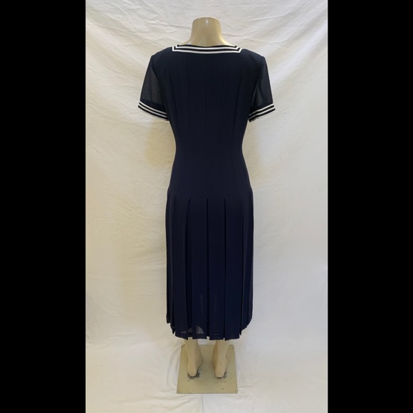 Talbots Size 6P Nautical Inspired Pleated Dress - Picture 4 of 8